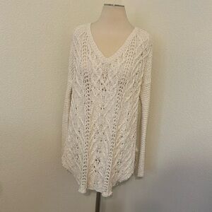 Bojo Gorgeous Cream Long Sweater XS Fall Autumn